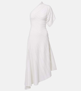 Asym Ray virgin wool midi dress