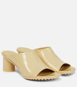 Patent leather mules