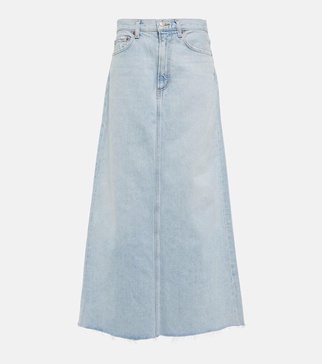 Hilla denim maxi skirt