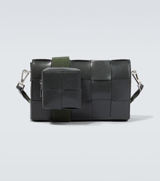 Cassette leather crossbody bag