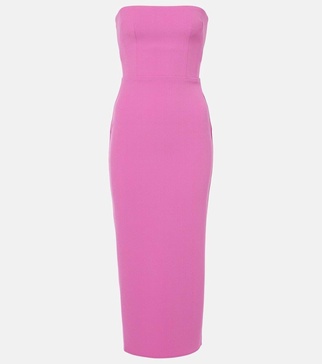 Strapless midi dress