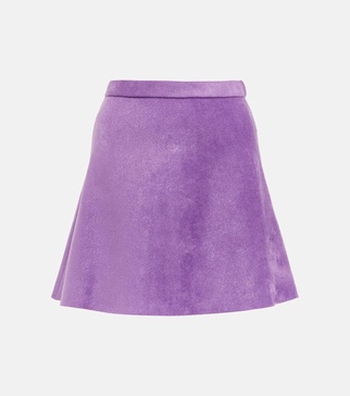 Velvet miniskirt