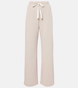 Bali cotton-blend jersey wide-leg pants