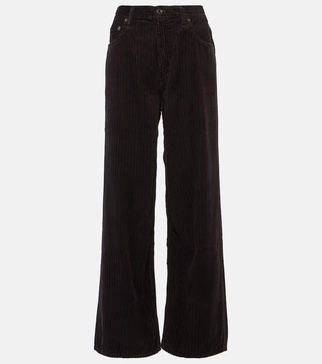 Low Slung Baggy corduroy straight jeans