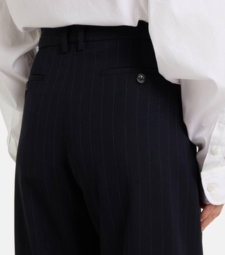 Pinstripe wide-leg pants