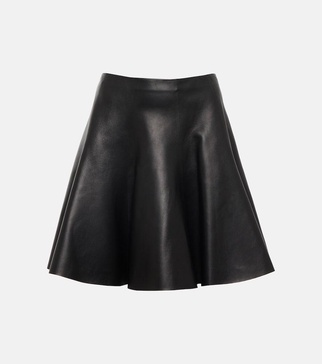 Leather miniskirt