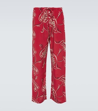 Creeping Begonia printed pajama pants