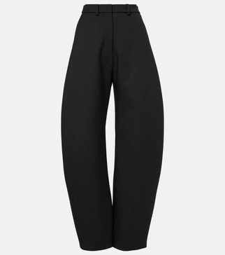 Wool wide-leg pants