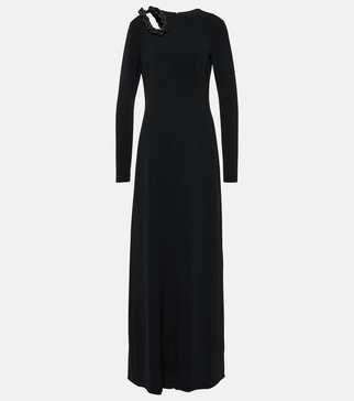 Crystal-embellished cutout gown