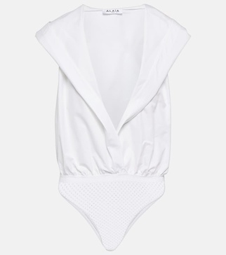 Hooded cotton bodysuit