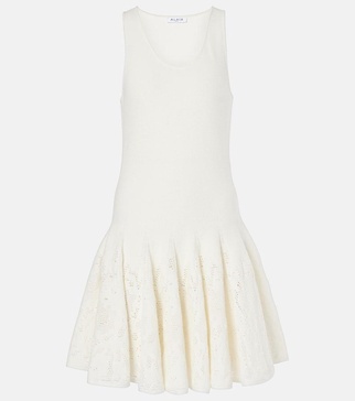 Skater cotton lace minidress