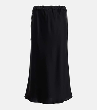 Editore satin midi skirt