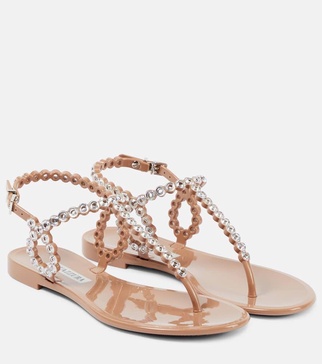 Almost Bare embellished PVC sandals