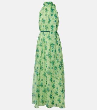 Cactus halterneck silk gown