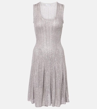 Sequined knitted minidress