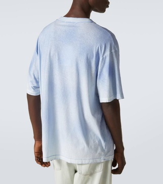 Logo cotton and hemp jersey T-shirt