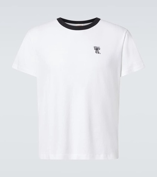 Cotton-blend jersey T-shirt