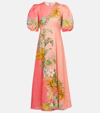 Anika floral linen maxi dress