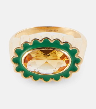 Margarita Citrino 18kt yellow gold ring