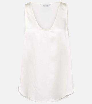 Filly silk satin tank top