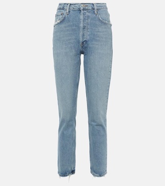 Riley high-rise straight jeans