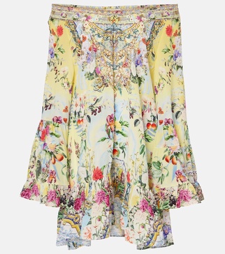 Flor Fantástica floral silk minidress