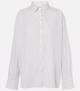 Maya striped cotton-blend shirt