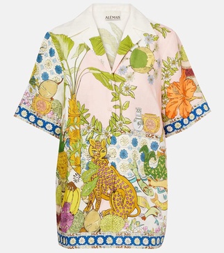 Hazel printed linen shirt