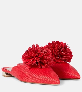 Couturier appliqué mules