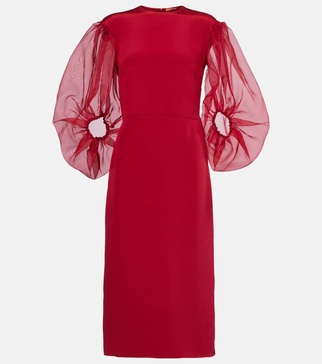 Danielle silk cady midi dress