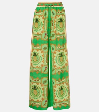 La Musica printed silk palazzo pants