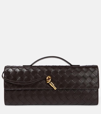 Andiamo Intrecciato leather clutch