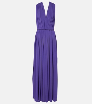 Walter pleated jersey maxi dress