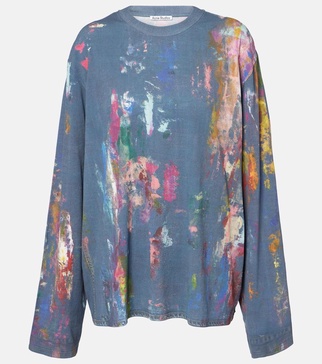 Edden printed cotton-blend T-shirt