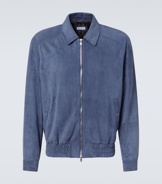 Suede bomber jacket