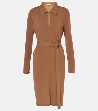 Dorema belted jersey minidress