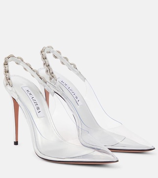 Love Link 105 PVC slingback pumps