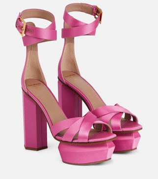 Ava satin platform sandals