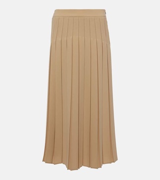 Luisa pleated midi skirt