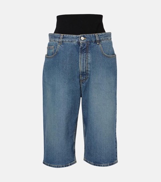 Cropped barrel-leg jeans