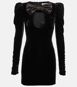 Cutout velvet minidress