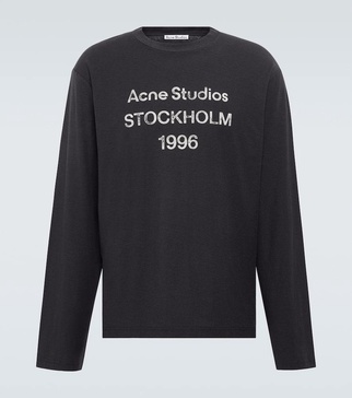 Logo distressed jersey T-shirt