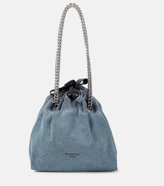 Women's Crush Small Tote Bag Denim in Blue