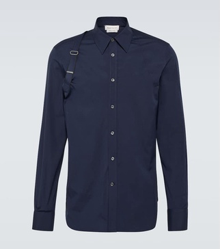 Harness cotton poplin shirt