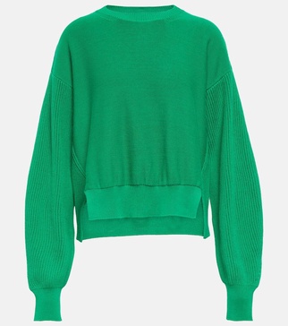 Cropped cotton sweater