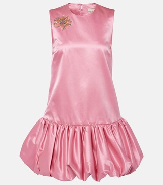 Neptuna embellished satin minidress