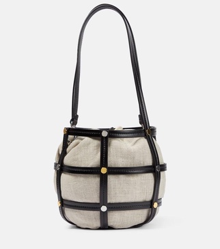 Ellie leather-trimmed bucket bag