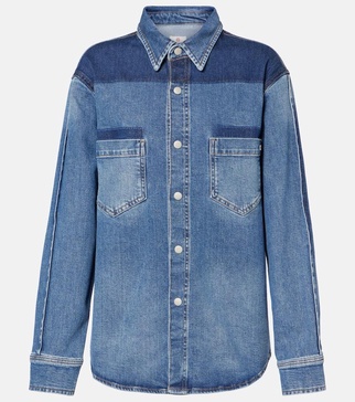 Monaco patchwork denim shirt