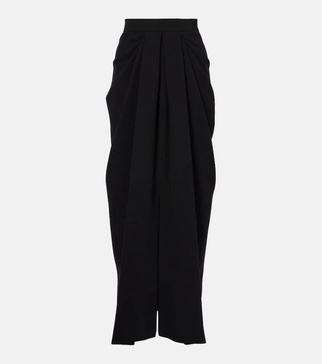 Ridente pleated cady maxi skirt 