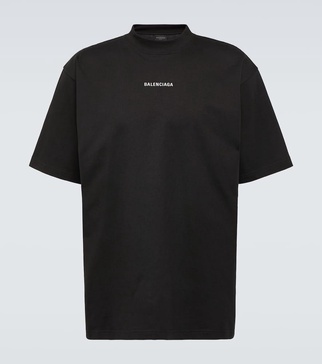 Reflective logo cotton t-shirt